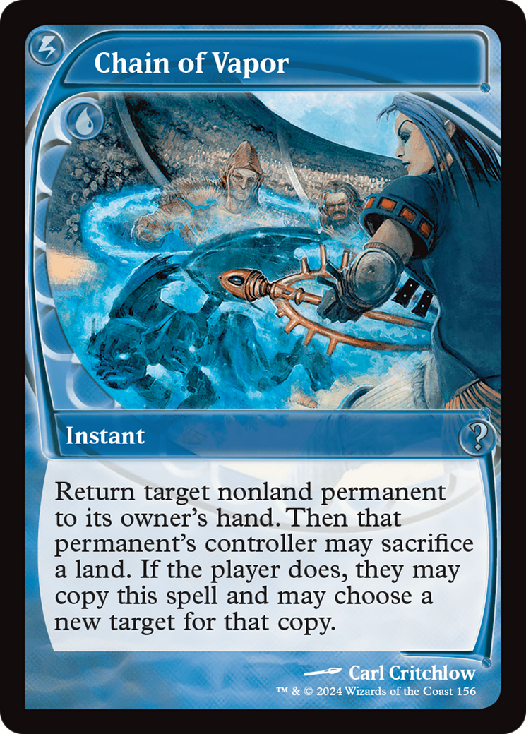 Chain of Vapor (MB2-156) - Mystery Booster 2 Foil - Premium MTG Single from Wizards of the Coast - Just $91.54! Shop now at Game Crave Tournament Store
