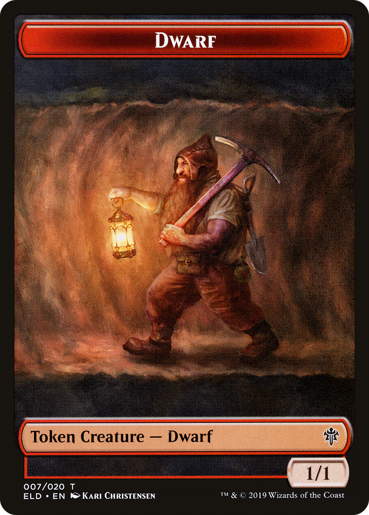 Dwarf (TELD-007) - Throne of Eldraine Tokens