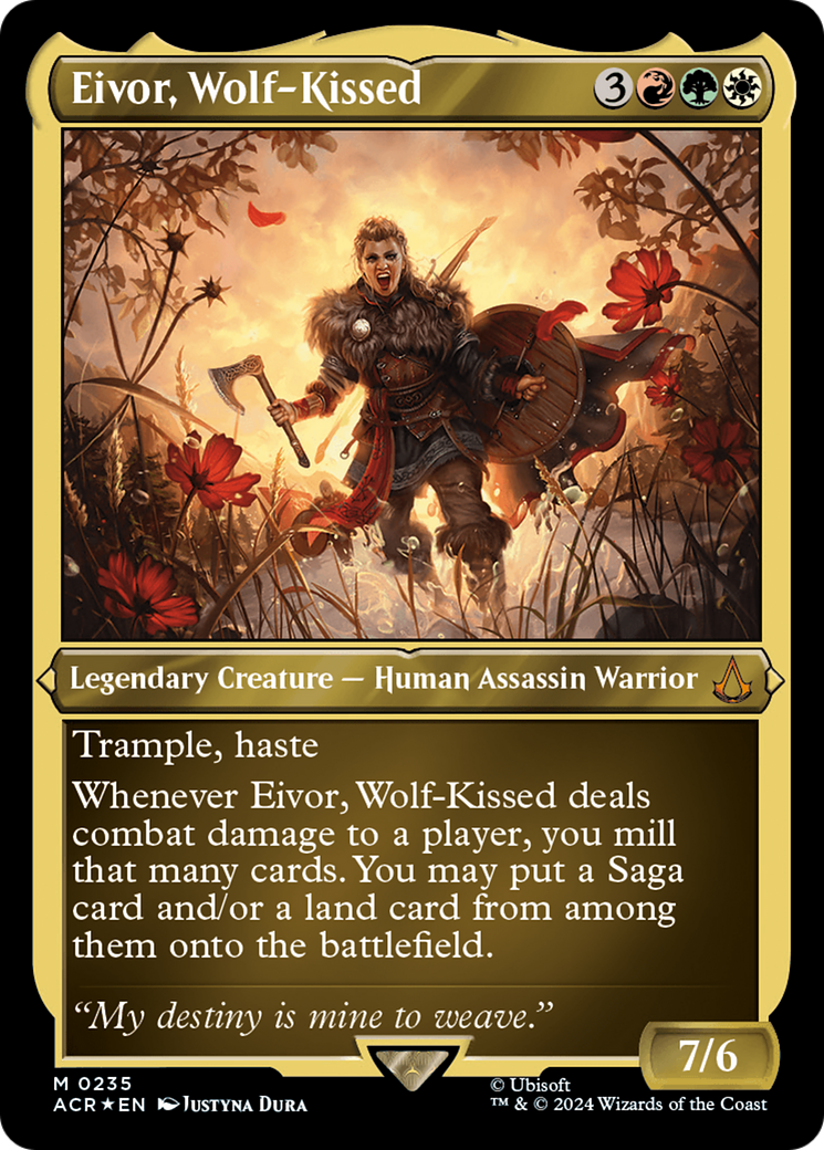 Eivor, Wolf-Kissed (ACR-235) - Assassin's Creed Etched Foil - Premium MTG Single from Wizards of the Coast - Just $2.52! Shop now at Game Crave Tournament Store