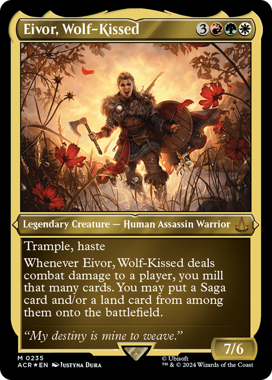 Eivor, Wolf-Kissed (ACR-235) - Assassin's Creed Etched Foil - Premium MTG Single from Wizards of the Coast - Just $2.52! Shop now at Game Crave Tournament Store