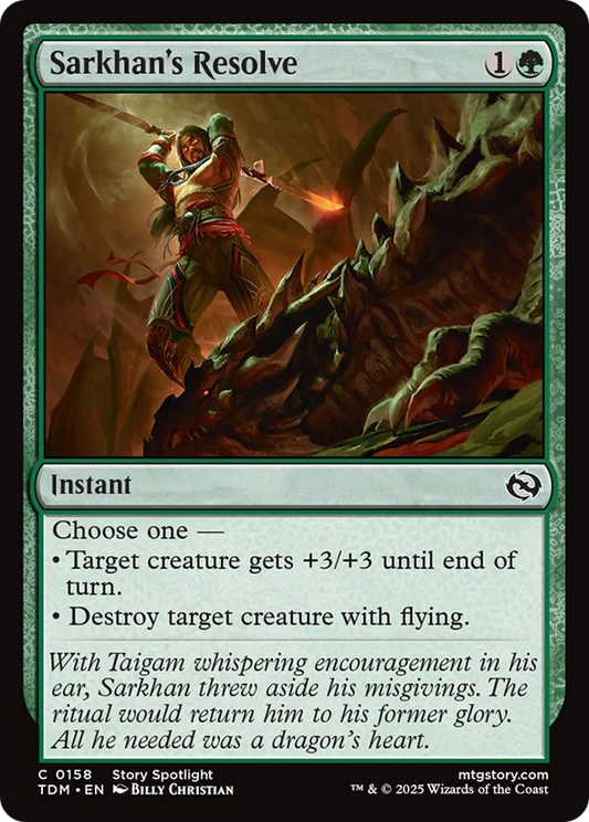 Sarkhan's Resolve (TDM-158) - Tarkir: Dragonstorm Foil - Premium MTG Single from Wizards of the Coast - Just $0.08! Shop now at Game Crave Tournament Store