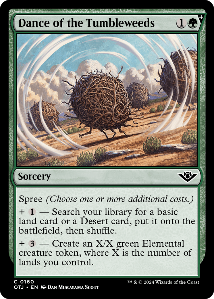Dance of the Tumbleweeds (OTJ-160) - Outlaws of Thunder Junction - Premium MTG Single from Wizards of the Coast - Just $0.25! Shop now at Game Crave Tournament Store