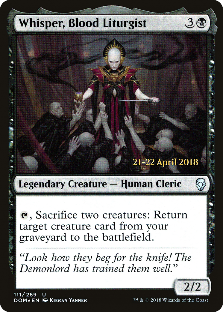Whisper, Blood Liturgist (PDOM-111S) - Dominaria Promos Foil