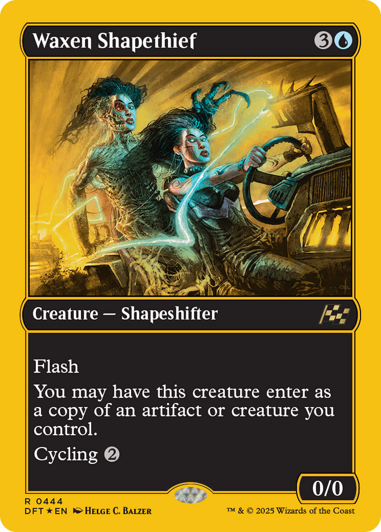 Waxen Shapethief (First-Place Foil) (DFT-444) - Aetherdrift Foil - Premium MTG Single from Wizards of the Coast - Just $0.49! Shop now at Game Crave Tournament Store