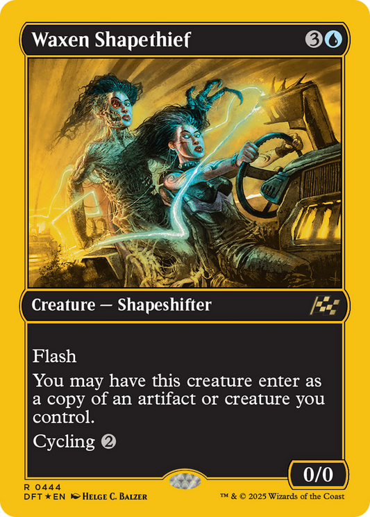 Waxen Shapethief (First-Place Foil) (DFT-444) - Aetherdrift Foil - Premium MTG Single from Wizards of the Coast - Just $0.49! Shop now at Game Crave Tournament Store