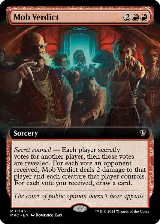 Mob Verdict (MKC-343) - Murders at Karlov Manor Commander: (Extended Art) - Premium MTG Single from Wizards of the Coast - Just $0.35! Shop now at Game Crave Tournament Store