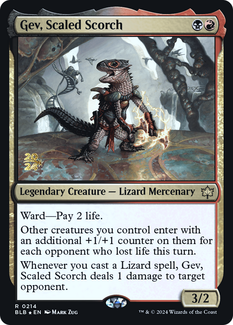 Gev, Scaled Scorch (PBLB-214S) - Bloomburrow Promos Foil - Premium MTG Single from Wizards of the Coast - Just $2! Shop now at Game Crave Tournament Store
