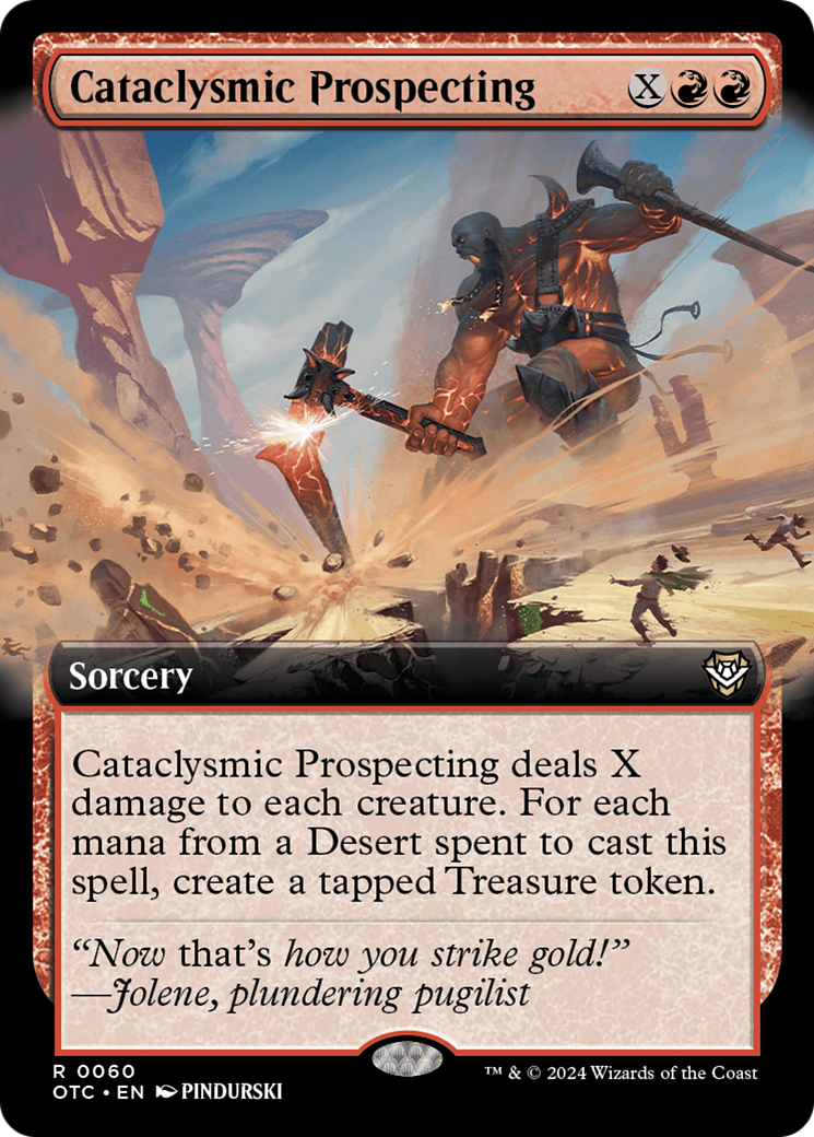 Cataclysmic Prospecting (OTC-060) - Outlaws of Thunder Junction Commander: (Extended Art) - Premium MTG Single from Wizards of the Coast - Just $0.25! Shop now at Game Crave Tournament Store