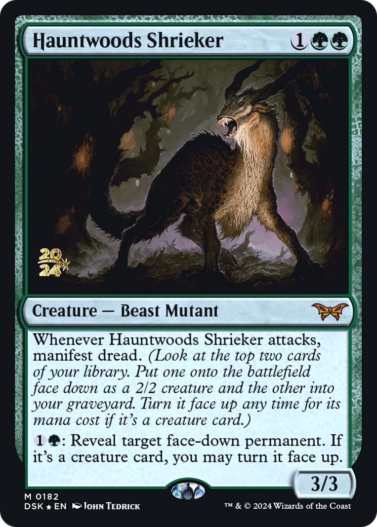 Hauntwoods Shrieker (PDSK-182S) - Duskmourn: House of Horror Promos Foil - Premium MTG Single from Wizards of the Coast - Just $2.56! Shop now at Game Crave Tournament Store