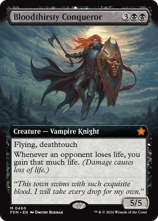 Bloodthirsty Conqueror (FDN-460) - Foundations: (Extended Art) Foil - Premium MTG Single from Wizards of the Coast - Just $28.49! Shop now at Game Crave Tournament Store