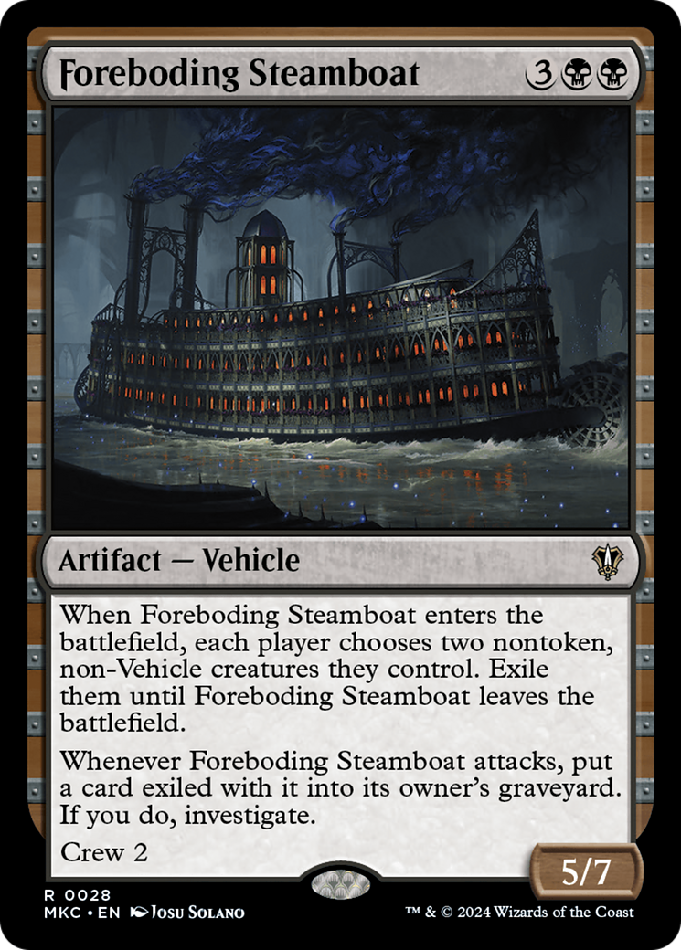 Foreboding Steamboat (MKC-028) - Murders at Karlov Manor Commander - Premium MTG Single from Wizards of the Coast - Just $0.25! Shop now at Game Crave Tournament Store