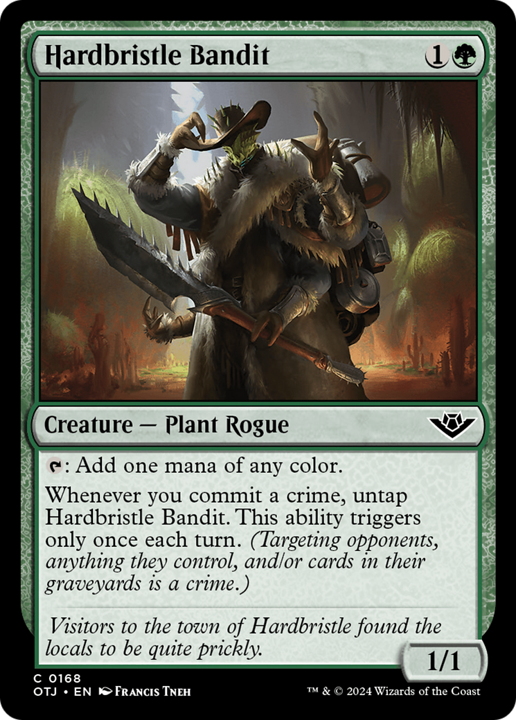 Hardbristle Bandit (OTJ-168) - Outlaws of Thunder Junction Foil - Premium MTG Single from Wizards of the Coast - Just $0.25! Shop now at Game Crave Tournament Store