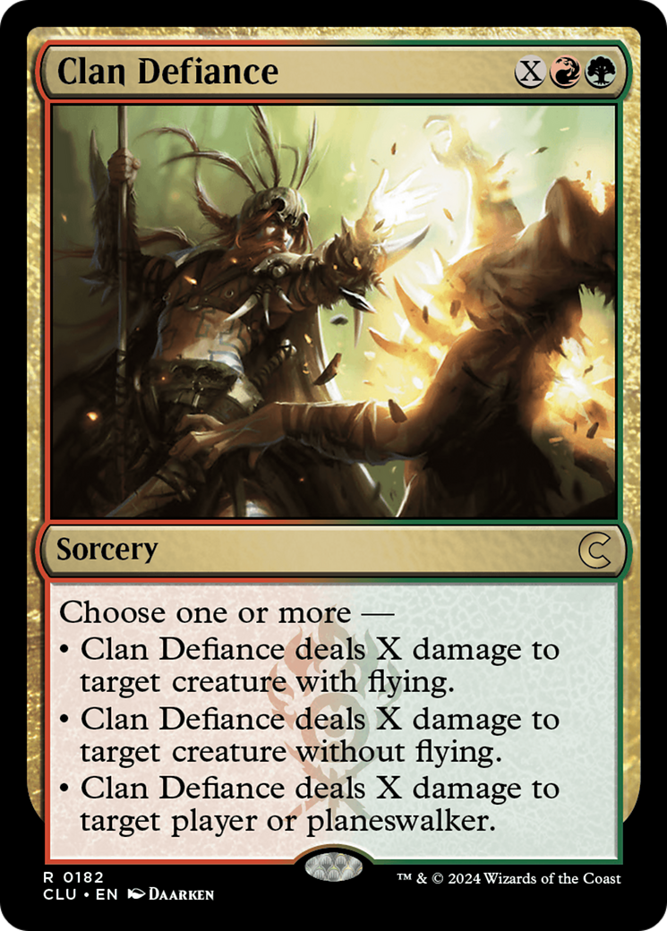 Clan Defiance (CLU-182) - Ravnica: Clue Edition - Premium MTG Single from Wizards of the Coast - Just $0.25! Shop now at Game Crave Tournament Store