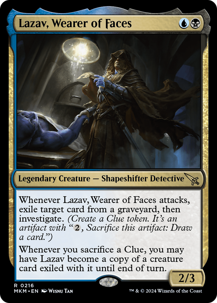 Lazav, Wearer of Faces (MKM-216) - Murders at Karlov Manor - Premium MTG Single from Wizards of the Coast - Just $0.25! Shop now at Game Crave Tournament Store