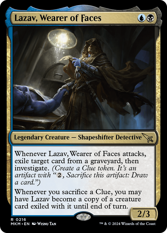 Lazav, Wearer of Faces (MKM-216) - Murders at Karlov Manor Foil - Premium MTG Single from Wizards of the Coast - Just $0.25! Shop now at Game Crave Tournament Store
