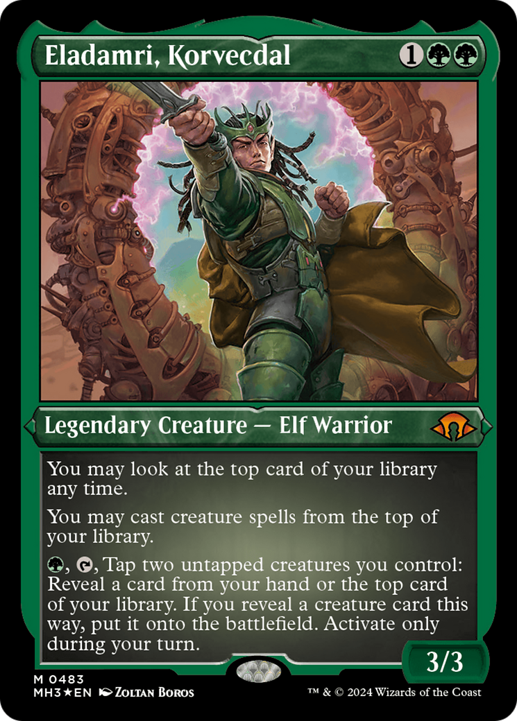 Eladamri, Korvecdal (MH3-483) - Modern Horizons 3 Etched Foil - Premium MTG Single from Wizards of the Coast - Just $7.22! Shop now at Game Crave Tournament Store