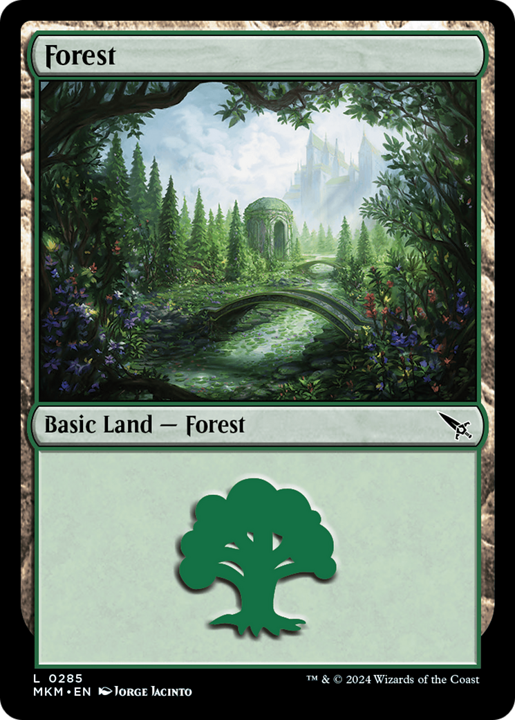 Forest (MKM-285) - Murders at Karlov Manor - Premium MTG Single from Wizards of the Coast - Just $0.25! Shop now at Game Crave Tournament Store