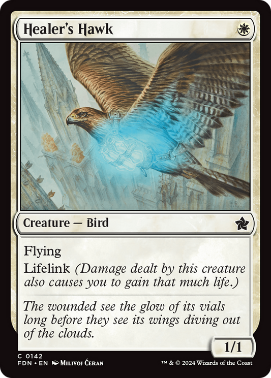 Healer's Hawk (FDN-142) - Foundations - Premium MTG Single from Wizards of the Coast - Just $0.25! Shop now at Game Crave Tournament Store