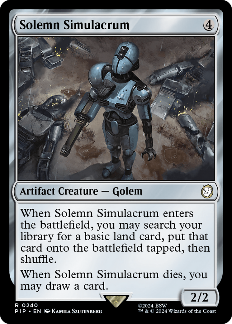 Solemn Simulacrum (PIP-240) - Fallout Foil - Premium MTG Single from Wizards of the Coast - Just $3.58! Shop now at Game Crave Tournament Store