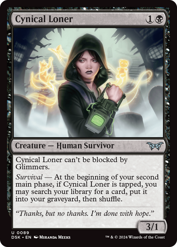 Cynical Loner (DSK-089) - Duskmourn: House of Horror Foil - Premium MTG Single from Wizards of the Coast - Just $0.25! Shop now at Game Crave Tournament Store