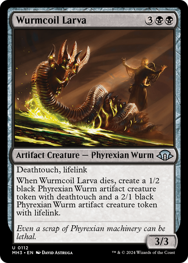 Wurmcoil Larva (MH3-112) - Modern Horizons 3 - Premium MTG Single from Wizards of the Coast - Just $0.25! Shop now at Game Crave Tournament Store