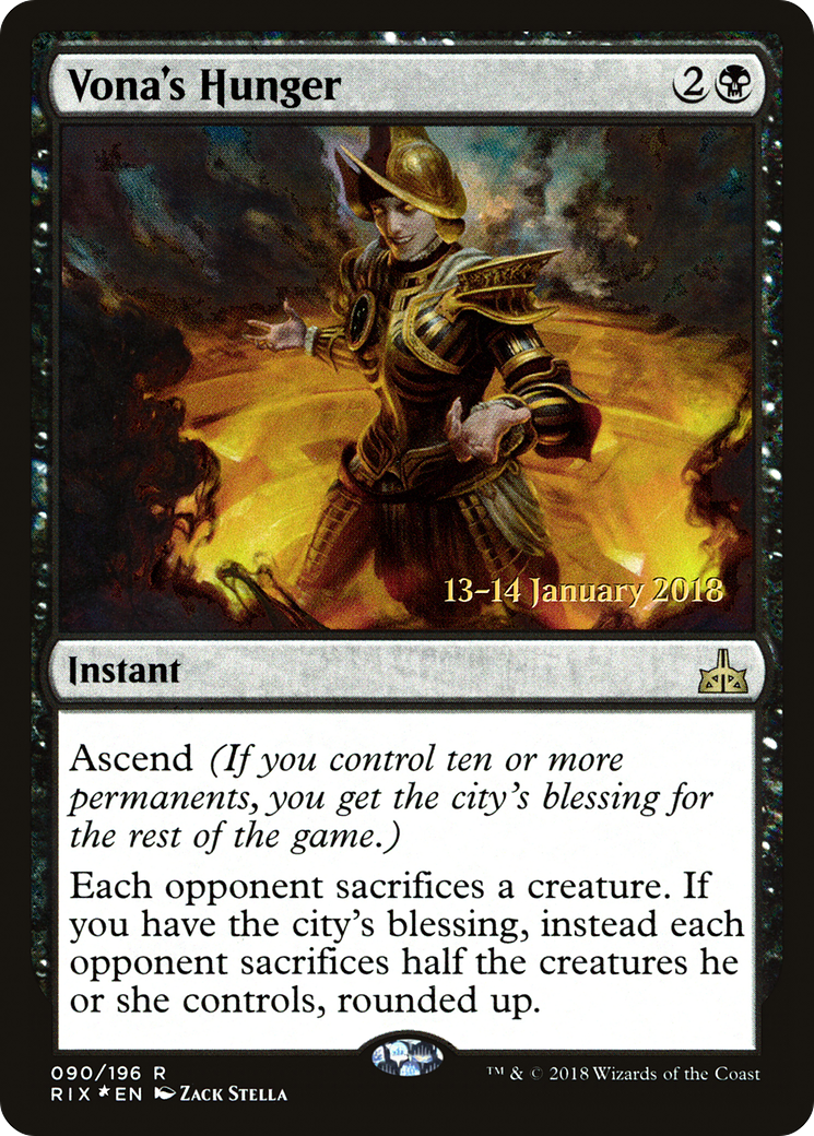 Vona's Hunger (PRIX-90S) - Rivals of Ixalan Promos Foil