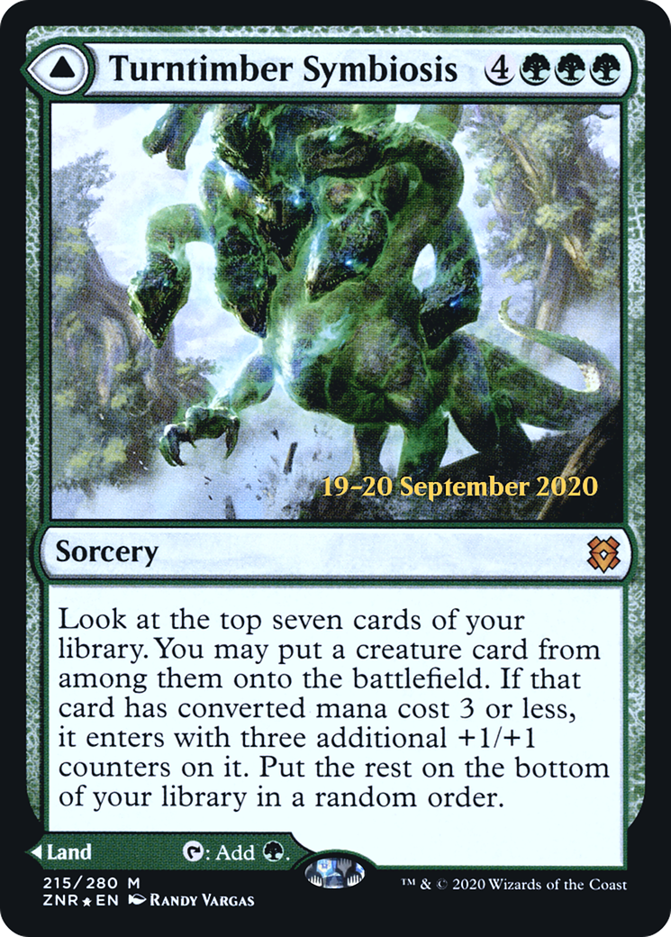 Turntimber Symbiosis // Turntimber, Serpentine Wood (PZNR-215S) - Zendikar Rising Promos Foil
