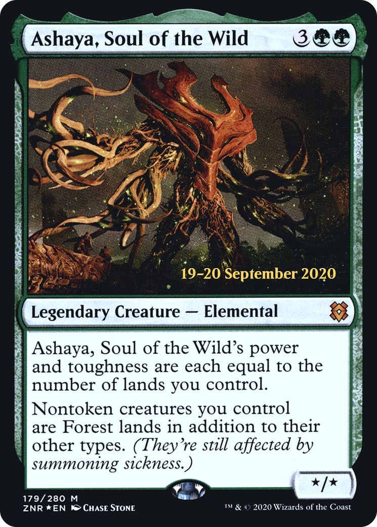Ashaya, Soul of the Wild (PZNR-179S) - Zendikar Rising Promos Foil