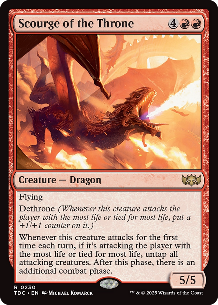Scourge of the Throne (TDC-230) - Tarkir: Dragonstorm Commander - Premium MTG Single from Wizards of the Coast - Just $0.08! Shop now at Game Crave Tournament Store