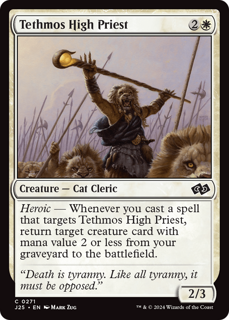 Tethmos High Priest (J25-271) - Foundations Jumpstart - Premium MTG Single from Wizards of the Coast - Just $0.25! Shop now at Game Crave Tournament Store