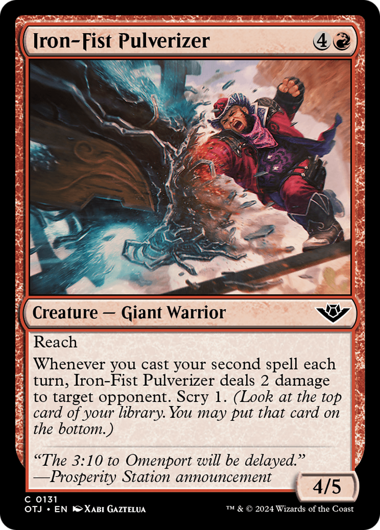 Iron-Fist Pulverizer (OTJ-131) - Outlaws of Thunder Junction Foil - Premium MTG Single from Wizards of the Coast - Just $0.25! Shop now at Game Crave Tournament Store