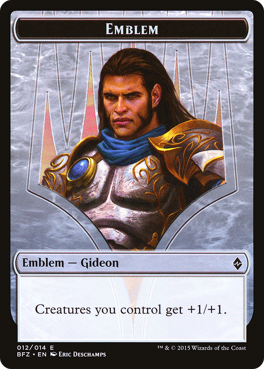 Gideon, Ally of Zendikar Emblem (TBFZ-012) - Battle for Zendikar Tokens