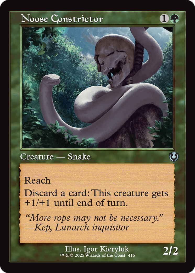 Noose Constrictor (Retro Frame) (-415) - Innistrad Remastered - Premium MTG Single from Wizards of the Coast - Just $0.25! Shop now at Game Crave Tournament Store