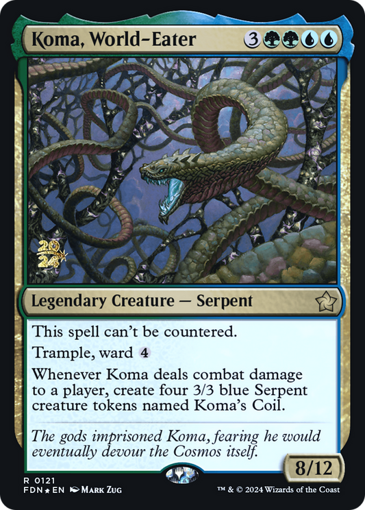 Koma, World-Eater (PRE-121S) - Foundations Promos Foil - Premium MTG Single from Wizards of the Coast - Just $0.54! Shop now at Game Crave Tournament Store