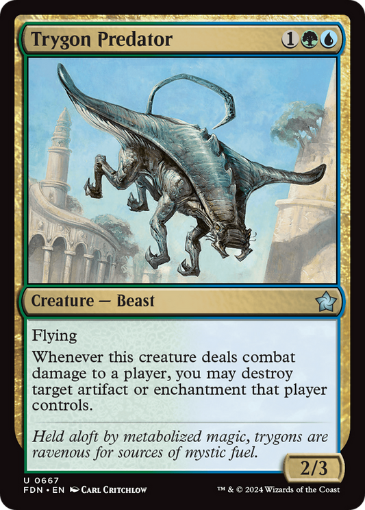 Trygon Predator (FDN-667) - Foundations - Premium MTG Single from Wizards of the Coast - Just $0.25! Shop now at Game Crave Tournament Store