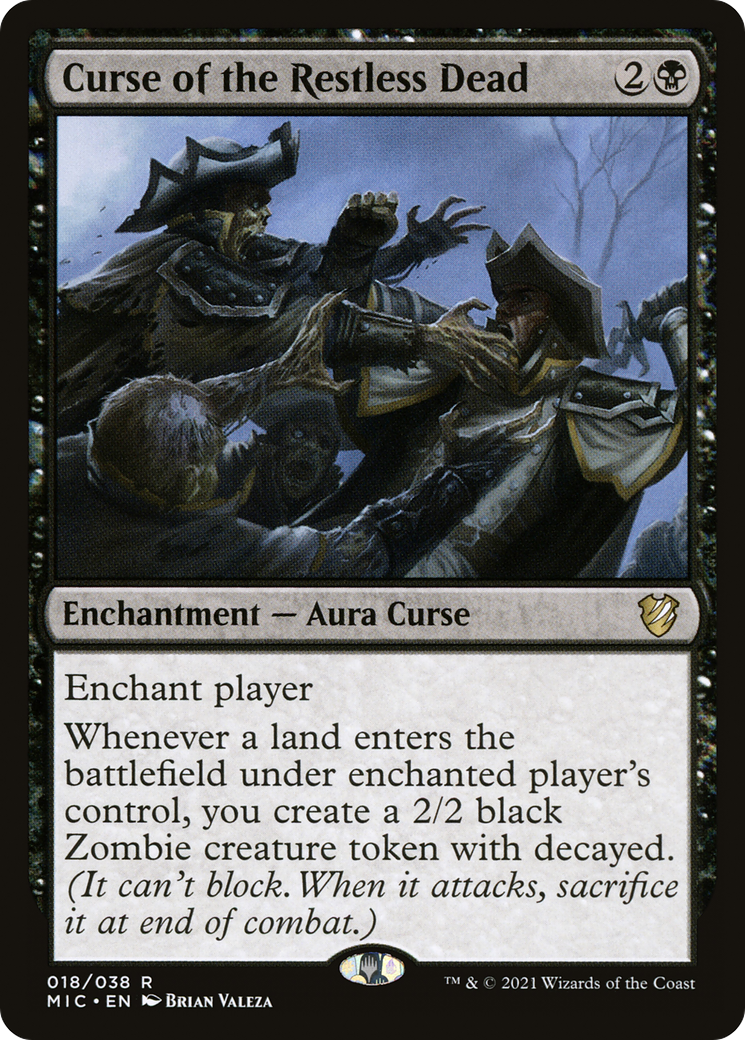 Curse of the Restless Dead (MIC-018) - Midnight Hunt Commander - Premium MTG Single from Wizards of the Coast - Just $2.02! Shop now at Game Crave Tournament Store