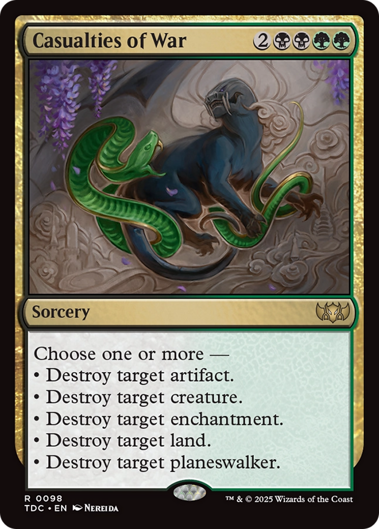 Casualties of War (TDC-098) - Tarkir: Dragonstorm Commander - Premium MTG Single from Wizards of the Coast - Just $0.08! Shop now at Game Crave Tournament Store