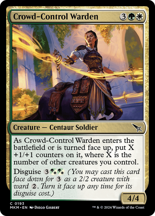 Crowd-Control Warden (MKM-193) - Murders at Karlov Manor Foil - Premium MTG Single from Wizards of the Coast - Just $0.25! Shop now at Game Crave Tournament Store