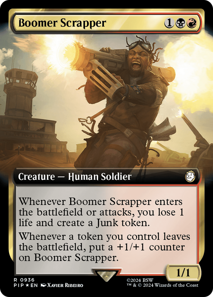 Boomer Scrapper (PIP-936) - Fallout: (Extended Art) - Premium MTG Single from Wizards of the Coast - Just $0.40! Shop now at Game Crave Tournament Store