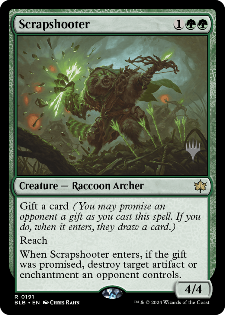 Scrapshooter (PBLB-191P) - Bloomburrow Promos Foil - Premium MTG Single from Wizards of the Coast - Just $0.88! Shop now at Game Crave Tournament Store