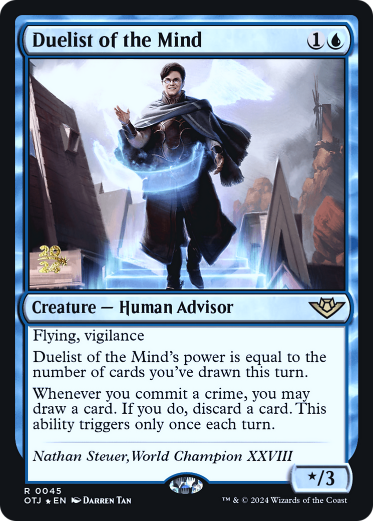 Duelist of the Mind (POTJ-45S) - Outlaws of Thunder Junction Promos Foil - Premium MTG Single from Wizards of the Coast - Just $0.38! Shop now at Game Crave Tournament Store