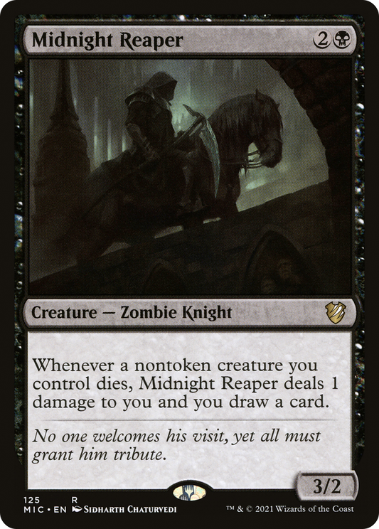 Midnight Reaper (MIC-125) - Midnight Hunt Commander - Premium MTG Single from Wizards of the Coast - Just $0.08! Shop now at Game Crave Tournament Store