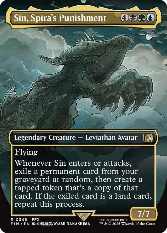 Sin, Spira's Punishment (FIN-348) - FINAL FANTASY (Borderless) Foil - Premium MTG Single from Wizards of the Coast - Just $0.83! Shop now at Game Crave Tournament Store