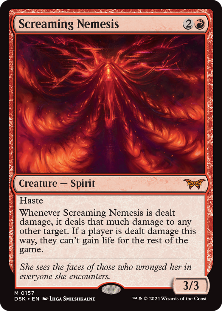 Screaming Nemesis (DSK-157) - Duskmourn: House of Horror - Premium MTG Single from Wizards of the Coast - Just $13.50! Shop now at Game Crave Tournament Store