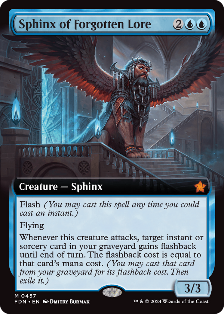 Sphinx of Forgotten Lore (FDN-457) - Foundations: (Extended Art) - Premium MTG Single from Wizards of the Coast - Just $0.64! Shop now at Game Crave Tournament Store