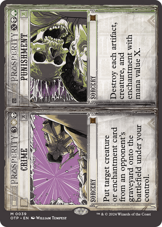 Crime // Punishment (OTP-039) - Breaking News: (Showcase) (Borderless) - Premium MTG Single from Wizards of the Coast - Just $0.25! Shop now at Game Crave Tournament Store
