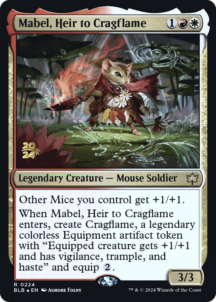 Mabel, Heir to Cragflame (PBLB-224S) - Bloomburrow Promos Foil - Premium MTG Single from Wizards of the Coast - Just $0.90! Shop now at Game Crave Tournament Store