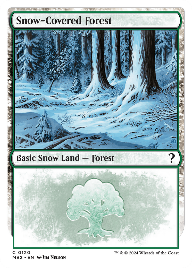 Snow-Covered Forest (MB2-120) - Mystery Booster 2: (snow) - Premium MTG Single from Wizards of the Coast - Just $1.96! Shop now at Game Crave Tournament Store