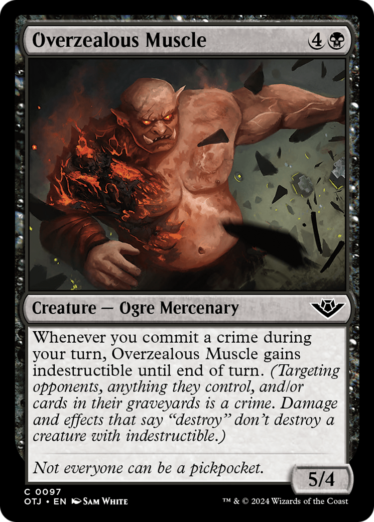Overzealous Muscle (OTJ-097) - Outlaws of Thunder Junction - Premium MTG Single from Wizards of the Coast - Just $0.25! Shop now at Game Crave Tournament Store