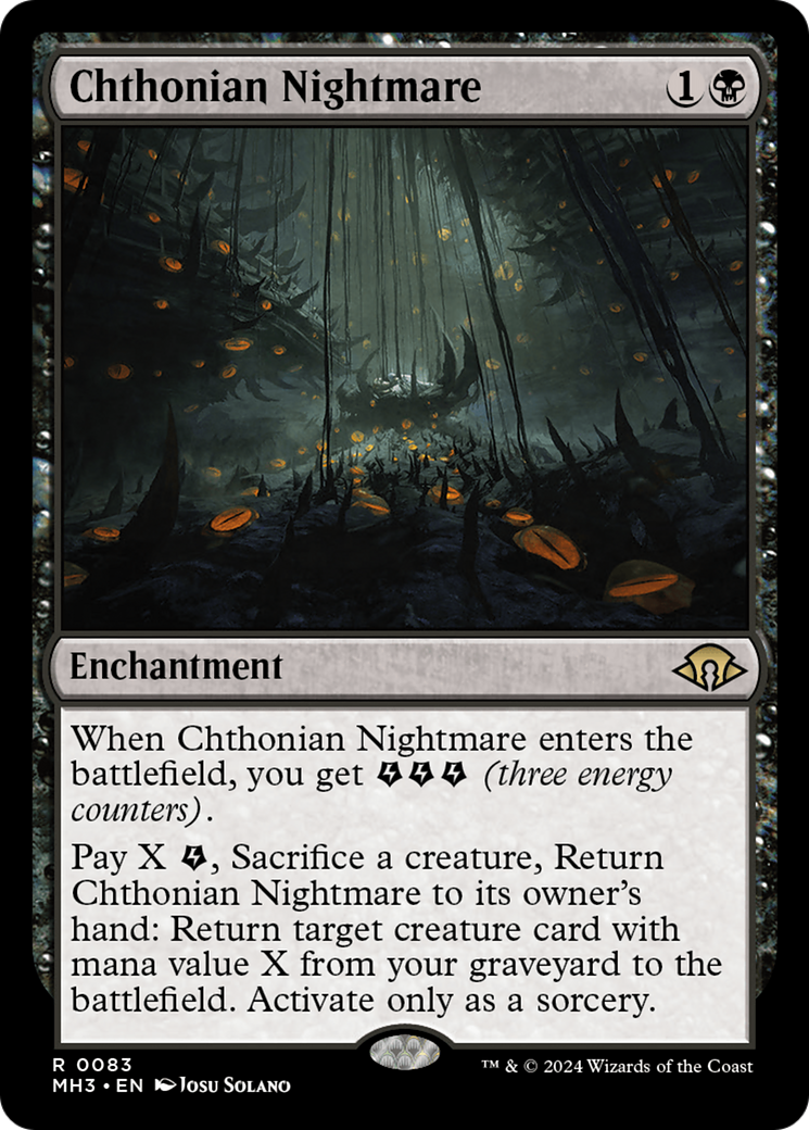 Chthonian Nightmare (MH3-083) - Modern Horizons 3 - Premium MTG Single from Wizards of the Coast - Just $0.49! Shop now at Game Crave Tournament Store
